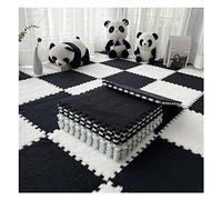 ZBORAVPIX Piastrelle di Pavimento a Schiuma, Piastrelle for Moquette in Schiuma ad Incastro, Confezione da 12, 30x30x1 cm, Multicolore(Noir+Blanc)