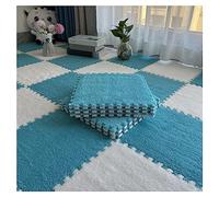 ZBORAVPIX Piastrelle di Pavimento a Schiuma, Piastrelle for Moquette in Schiuma ad Incastro, Confezione da 12, 30x30x1 cm, Multicolore(Bleu+Blanc)