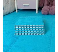 ZBORAVPIX Piastrelle di Pavimento a Schiuma, Piastrelle for tappeti ad Incastro in Schiuma Morbida, Confezione da 16, Multicolore, spessori Multipli(Blue,0.23 inch)