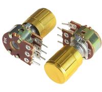 ZBORAVPIX Potenziometri Push Pull, Kit potenziometro rotativo, Confezione da 5 Pezzi, WH148, 15 mm, 6 Pin, con manopole da 15 x 17 mm, 1 k-1 m Ohm(100K Ohm)