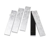 ZBORAVPIX Scatole con Coperchio per Regali， 12pz scatole di Carta for collane Lunghe/Gioielli/Regalo/ciondoli in Cartone con Fiocco Rettangolare(White 12pcs 215x43x24mm)