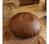 ZBORAVPIX Sgabello Pouf Borsa a Fagiolo Sedia, Pouf contenitore con cuscino da pavimento non imbottito fatto a mano(Light Tan)