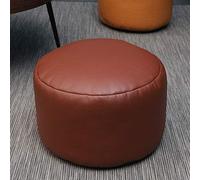 ZBORAVPIX Sgabello Pouf Borsa a Fagiolo Sedia， Pouf in similpelle, cuscino, comodo poggiapiedi, poltrona a sacco rotonda, sgabello decorativo(Brown)