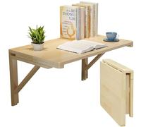 ZBORAVPIX Tavolo pieghevole sospeso a parete, For studio camera da letto cucina balcone tavolo da pranzo galleggiante in legno computer scrivania galleggiante for laptop(100 * 60cm/39.3 * 23.6in)