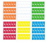 Zbssny Kit di organizzazione per etichette per cavi, 360 pezzi, etichette autoadesive impermeabili in 6 colori, resistenti agli strappi, per la gestione dei cavi per l'identificazione della rete