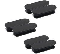 Zbssny Set di 6 maniglie autoadesive per porta del balcone, colore nero, senza foratura, per porta a zanzariera, porta in vetro, finestra e armadio esterno
