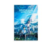 ZBSXLBNG WEATHERING WITH YOU Anime, poster decorativo su tela, per soggiorno, camera da letto, 30 x 45 cm