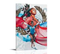 Zbwqlte Simone Biles - Poster artistico da parete con ginnasta su tela, decorazione per soggiorno e casa, 30 x 45 cm
