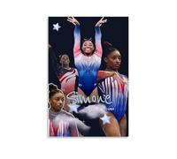 Zbwqlte Simone Biles - Poster artistico da parete su tela, decorazione per soggiorno e casa, 50 x 75 cm