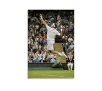 Zbwqlte Stampa artistica da parete su tela con giocatore di tennis Roger Federer, decorazione moderna per camera da letto, 50 x 75 cm