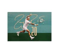 Zbwqlte Stampa artistica da parete su tela con Roger Federer, decorazione moderna per camera da letto, 50 x 75 cm