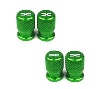 ZBYFCLK 4 Pcs Tappi Stelo Valvole Pneumatici Auto per Dacia Duster II / 2 (ab Bj.2018),Tappo Valvola Pneumatico,Tappini gomme auto,Auto Decorazione Accessor,Gre-en