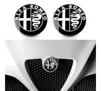 ZBYFCLK Stemma per Auto 3D per Alfa Romeo Giulia Stelvio e Giulietta dal 2017-2020 Tronco Logo Adesivi Emblema Posteriore Anteriore Styling Carrozzeria Decorazioni,Bla-CK