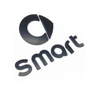 ZBYFCLK Stemma per Auto 3D per Smart EQ fortwo Cabrio Tronco Logo Adesivi Emblema Posteriore Anteriore Styling Carrozzeria Decorazioni,Bla-CK
