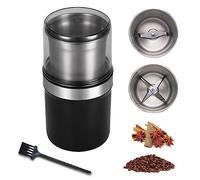 ZBYXPP Mini Spice Coffee Grinder Elettrico Macinazione Veloce Multifunzione Smash Machine Dry Grain Mill Grinder per Spezie Semi Riso Fagioli Condimenti(Double)