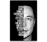 ZBYYFC Poster su tela 30 * 50cm Senza Cornice L'imprenditore cita i poster decorativi del soggiorno Elon Musk
