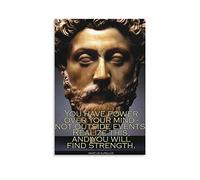 ZBYYFC Poster su tela 50 * 70cm Senza Cornice Marcus Aurelius Poster Canvas Wall Art Room Pictures for Bedroom Gifts Decor