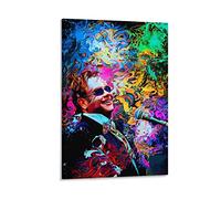 ZBYYFC Poster su tela 50 * 70cm Senza Cornice Poster del cantante Elton Johns e stampe d'arte murale Arredamento moderno per la casa da letto della famiglia