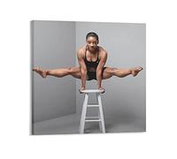 ZBYYFC Quadro Su Tela 50 * 70cm Senza Cornice L'atleta di ginnastica Simone Biles prende dipinti di immagini con stampa d'oro per la decorazione della camera da letto del soggiorno
