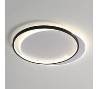 ZBZFGE Black Side, Acrylic Metal Chandelier, Round Shape Close to Flush Mount Ceiling Light Fixture for Living Room, Bedroom, Cool White(White,XL)