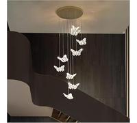 ZBZFGE Butterfly Le luci Sospensione Scala compatibili Ladder a soppalco l'illuminazione Interno Compatibile con Scale, lampadario