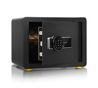 ZBZFGE Cassetta di Sicurezza,Cassaforte di Sicurezza, Armadio di Sicurezza elettronico ignifugo con Tastiera Digitale, Chiave di Emergenza, codice Anti-Peeping e allarmato/Nero/40 X 30 X 30 cm