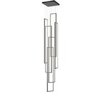 ZBZFGE Cluster Chandelier Rings Rectangle Pendant Dimmable Contemporary Hanging Light for Living Dining Kitchen, Study Room x 5 cm