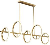 ZBZFGE Creative Light Luxury Living and Dining Room tutto rame, lampada a luci amosfera, un quindicesimo anello di colore
