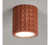 ZBZFGE Crema Resina Light Nordic Flush Mount Affermazione Lampada LED Accente Luce Interno, Cilindro Piccolo Luci a soffitto per Il Ristorante del corridoio in casa di Guardaroba/Rosso