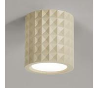 ZBZFGE Crema Resina Light Nordic Flush Mount Affermazione Lampada LED Accente Luce Interno, Cilindro Piccolo Luci a soffitto per Il Ristorante/Beige del corridoio in casa