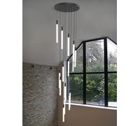 ZBZFGE del Lightcase Lampone Illuminazione per Il Soggiorno Verrà soffitto Lampada appesa a Ciondolo Moderno Light Black, 3 Teste