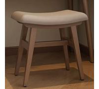 ZBZFGE Elegante Sgabello per Il Trucco da Donna con Schienale, Sedia da Toilette Imbottita, Comodo Cuscino da Sella, Gambe in Legno con Finitura Grigia, Perfetto per toeletta e Routine di Bellezza.