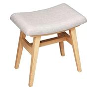 ZBZFGE Elegante Sgabello per Il Trucco da Donna con Schienale, Sedia da Toilette Imbottita, Comodo Cuscino da Sella, Gambe in Legno con Finitura Grigia, Perfetto per toeletta e Routine di Bellezza.