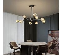 ZBZFGE Frutto del lampadario Cristallino strofinato Luce Sospensione Dorata, Sputnik Decorazioni per la Sala da Pranzo, 9 luci D80CM X H45CM, Lampada sospesa a Globo Trasparente Incluso G9 Realizzato