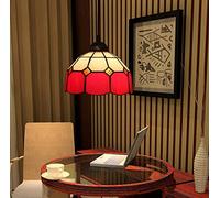 ZBZFGE Illuminazione a Sospensione da 8 Pollici Antique a 1 lucciola a Sospensione a Sospensione lampadario in Vetro Multicolore per la Cucina della Sala da Pranzo, F Life, Hanging Light (F)