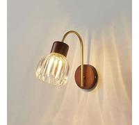 ZBZFGE in Vetro Fiori, funce murale d'oro Vintage di metà secolo, Lampada Parete Antica a 1 Luce Soggiorno Bagno per la Camera da Letto (Tulipano)