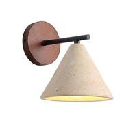 ZBZFGE Lampada Affusolata in Pietra Naturale, Wabi-Sabi Giallo Travertine Sconcetto Luce a Parete Dimmabile per Camera da Letto corridoio