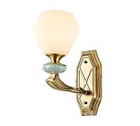 ZBZFGE - Lampada da parete in ceramica e rame, stile minimalista in stile rustico H65, stile retrò, per corridoi, corridoi, interni, soggiorno, camera da letto, confezione da 1