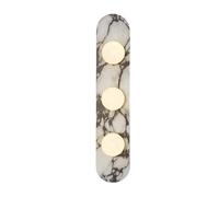 ZBZFGE Lampada Marmo Stile Giapponese, Moderna funce in Vetro Lungo la a Parete Ovale per Il corridoio della Camera da Letto Soggiorno (3 Luce)