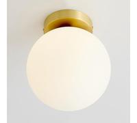 ZBZFGE Lampada Oro Globo Glass Semi Fildo Affermazione Luce Lightway Fissaggio Nordico Vicino alle lampade a con Sfera di Vetro per l'ingresso Luci soffitto Camera da letto/dia20 cm