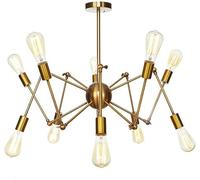 ZBZFGE Lampadari, e26 Oro Sputnik lampadario Sospensione Illuminazione Vintage a soffitto Compatibile con la Fattoria Camera Letto Pranzo Soggiorno da Cucina (Nero, 16 Testa)