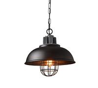 ZBZFGE Lampadario retrò Metallo Industriale Sospensione Forma Coperchio in Ferro Lampada appesa Il soffitto Illuminazione Compatibile con la del Ristorante Cafe Decorazione Moderna a LED CHA, Han