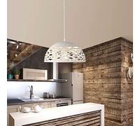 ZBZFGE Lampadario retrò Nordico, E27 Iron Hollow out Metal City Hanging Wire Regolable Apparecchiatura a soffitto, per Foyer Camera da Letto dell'isola della Cucina, Luce sospesa