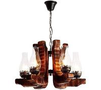 ZBZFGE Lampade Lights Outdoor, Art Victorian retrò di Ferro 6 luci Lantern American Style in Metallo Orb Lampada appesa a soffitto Pendants Light, lampadario