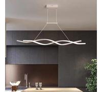 ZBZFGE Lampadella in Metallo Nero metà secolo con Globo di Vetro Moderni infissi Ciondolo a LED per Cucina e Soggiorno della Sala da Pranzo (49x18 Pollici)