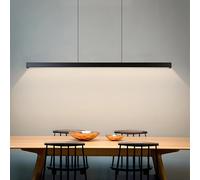ZBZFGE Lampadella in Metallo Nero metà secolo con Globo di Vetro Moderni infissi Ciondolo a LED per Cucina e Soggiorno della Sala da Pranzo (49x18 Pollici)