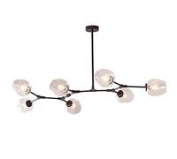 ZBZFGE Lampadiers, Dorata Bodice Moderno in Metallo LEDELIER Lumina Luster Soggiorno SOGGIORI Villa Decor Decorazioni per Interni Lampada Fissatura da Cucina a Sfera di Vetro (Colore: Grigio,