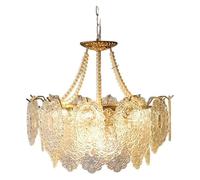 ZBZFGE Lampadiers Ristorante retrò per Lampadina di Perle Francese Lampada Letto Caldo e Romantico Soggiorno, Sala da Pranzo contemporanea