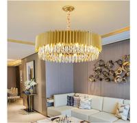 ZBZFGE Lampadiers, rotondo lampadario Light LED Art DECO Nero/oro compatibile con cucina del soggiorno - Apparecchi la casa pranzo per camera da letto, illuminazione, mutevole, ovale75 cm, luce appesa
