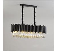 ZBZFGE Lampadiers, Rotondo lampadario Light LED Art Deco Nero/Oro Compatibile con Cucina del Soggiorno - Fissaggi Pranzo per la Sala da Letto, Illuminazione, mutevole, ovale75 cm, Luce sospesa